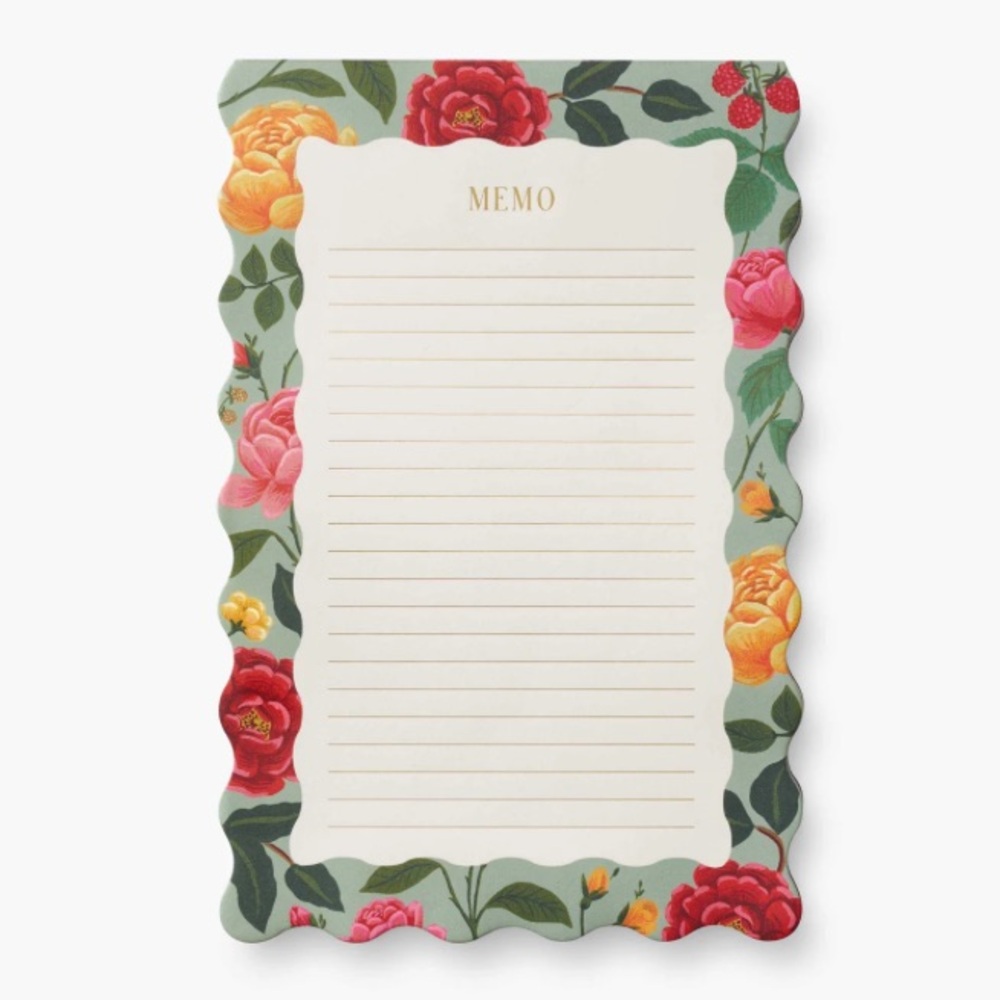 Rifle Paper Co Large Memo Notepad | Roses